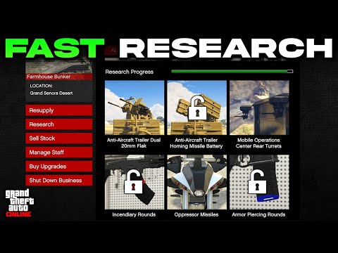 FASTEST Way To Unlock Bunker Research in GTA Online! (Best Weapon Upgrades)