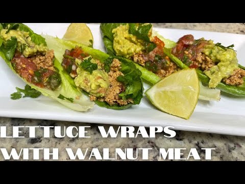 Walnut Meat Lettuce Wraps | Raw Vegan Recipe | Meatless Monday | Raw Vegan Walnut Meat