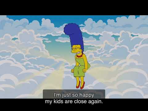THE SIMPSONS///SEASON FINALE///MARGES DEATH SCENE IN HEAVEN