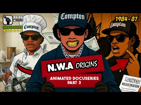 N.W.A - The Animated Docuseries Pt. 3 (NWA's Formation, Ruthless Records, Roadium)