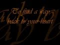 Backstreet boys Back to your heart (lyrics) 
