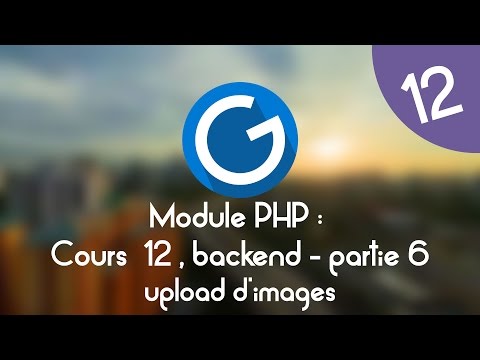 Formation IMM Module PHP Cours tuto 12 backend partie 6 upload d images