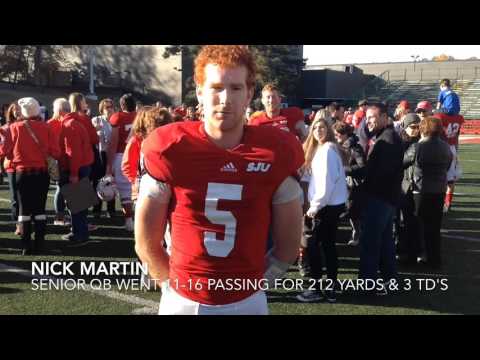 Post-Game Interviews w/SJU's Bungum, Martin & Sura - 2015 Gustavus