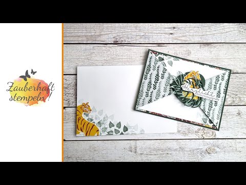 Besondere Klappkarte | IN DER WILDNIS | KUNSTVOLLE LAGEN | Fun fold card | 1 Jahr Stampin' Up! Demo