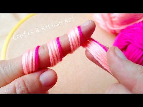 It's so Beautiful !! Super Easy Flower Craft Ideas with Wool - Amazing Trick with Finger