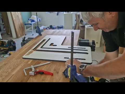 HOW TO CUT OUT FOR A BELFAST/BUTLER SINK START TO FINSH IN TO A OAK BUTCHER BLOCK WORK TOP