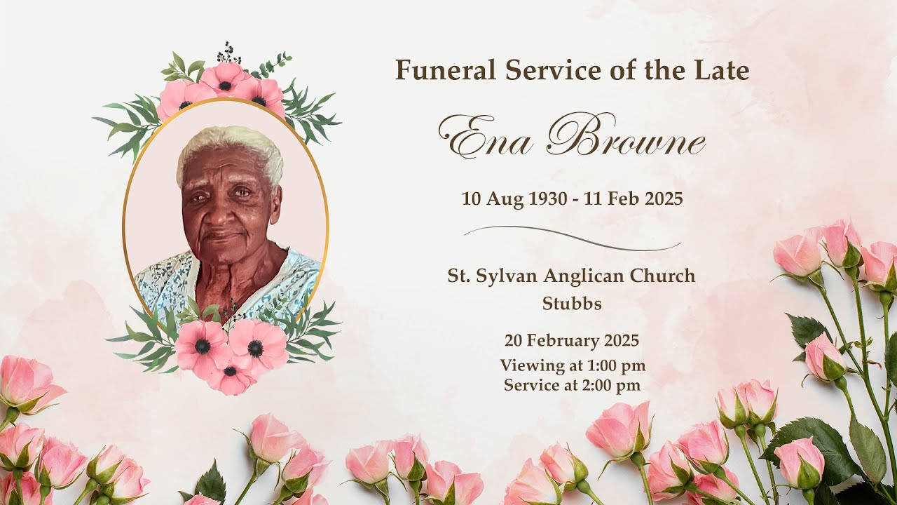 Funeral Service of the Late Ena Browne.