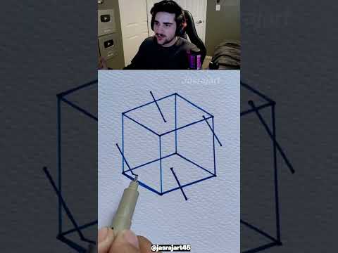 WIE MAN EINEN 3D-WÜRFEL ZEICHNET #shorts