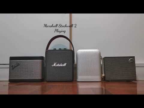 Fender Newport vs Marshall Stockwell 2 vs B&O Beoplay P6 vs Klipsch Heritage Groove sound comparison