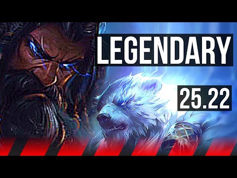 UDYR vs VOLIBEAR (TOP) | 44k DMG, Legendary | KR Master | 25.22