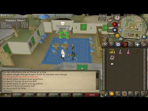 Easy platinum Vampyre Slayer route OSRS Quest Speedrunning