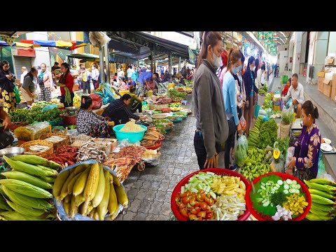 Routine Foods @ Boeng Trabaek Market - Raw Meat, Fresh Vegetables, & Snacks