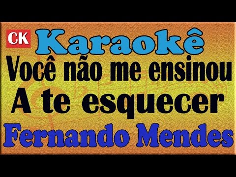 Karaokê Você não me ensinou a te esquecer - Fernando Mendes