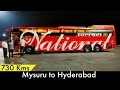MYSURU TO HYDERABAD National Travels Jugnu Volvo B11R Sleeper Bus Journey Bus Changed