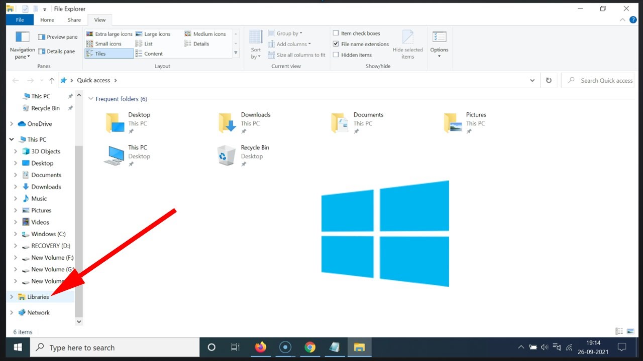 How to Show/Hide Libraries in Navigation Pane of File Explorer in Windows 10?