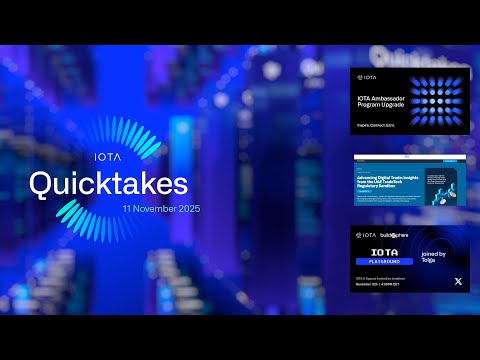 IOTA Quicktakes 10.11.25: Ambassador Program 2.0, WEF, Buildsphere & More
