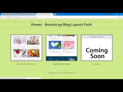Power   Bootstrap Blog Layout Design