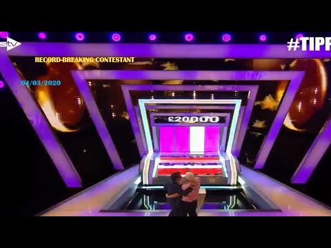Tipping Point - The first contestant to win £20,000 on the Double Counter