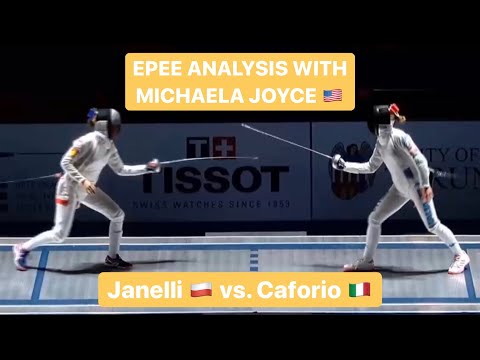 Epee Analysis with Michaela Joyce - Torun Cadet Worlds 2019 - L4 - Janelli POL v Caforio ITA