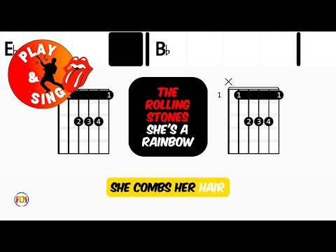 The Rolling Stones - She's A Rainbow | Scrolling Guitar Chords & Lyrics