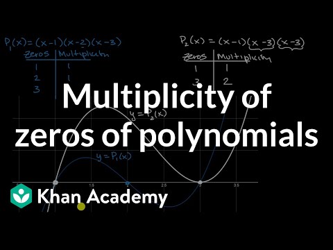 Multiplicity Of Zeros Of Polynomials Video Khan Academy