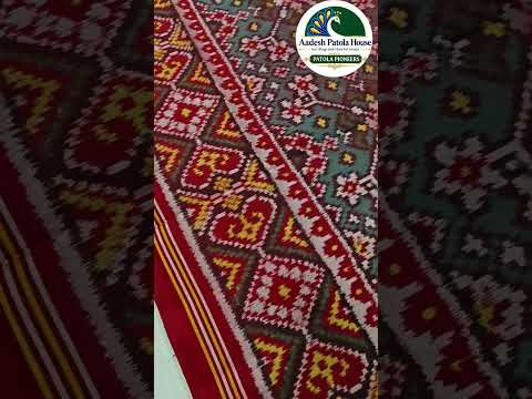 Red Selari Border Morpich Navratan Motifs Single Ikat Chaniya Choli Dupatta