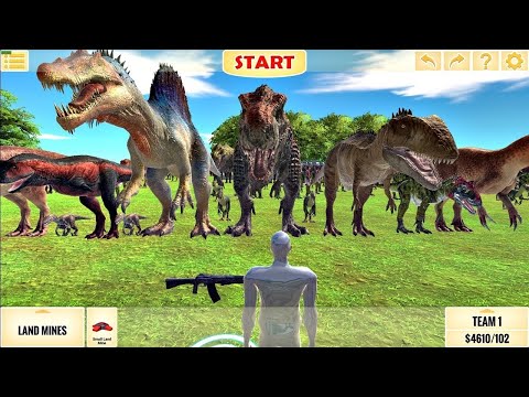 FPS Avatar VS 150 Carnivore Dinosaurs . Animal Revolt Battle Simulator