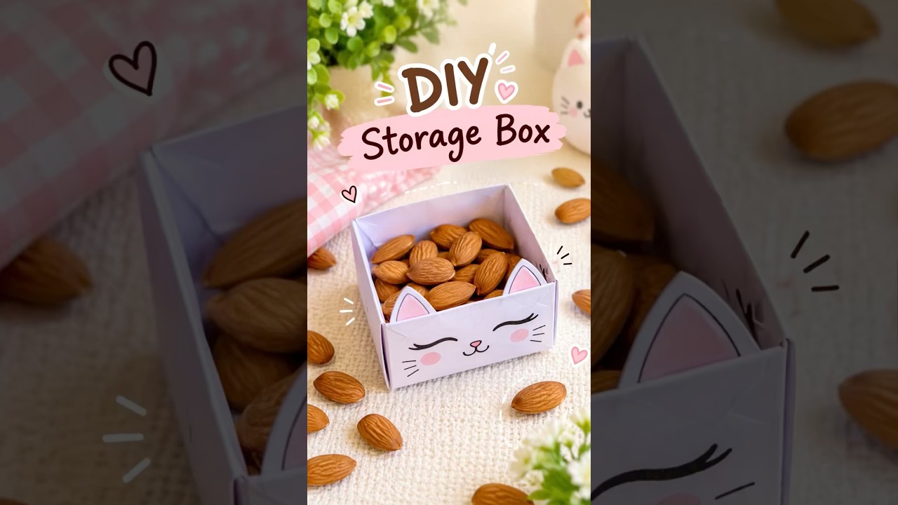 🎀✨DIY Storage Box 📦🎀 |It’s me Hana|Cute & Easy Paper Craft |#Shorts