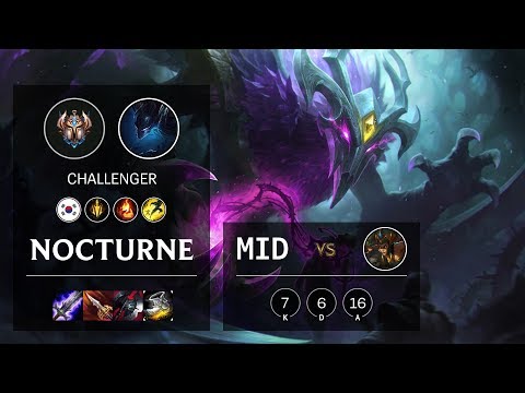 Nocturne Mid vs Cassiopeia - KR Challenger Patch 10.6