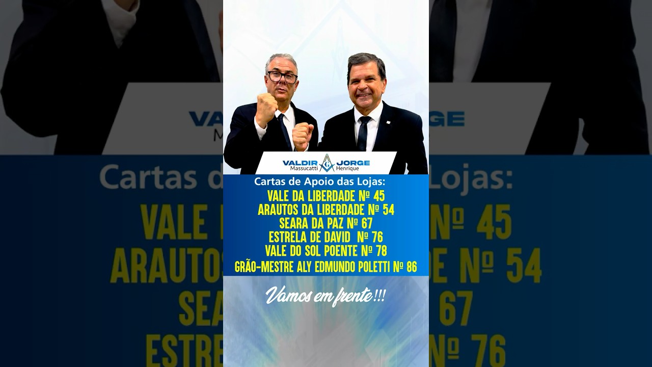 Cartas de apoio das Lojas
