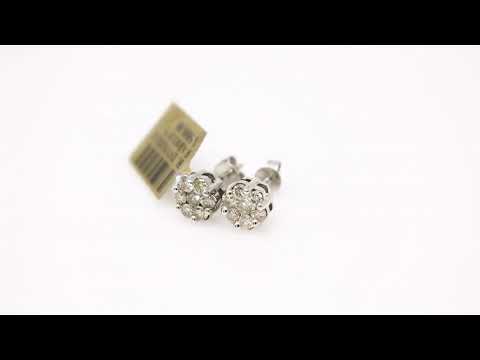 10KT Flower Earrings w/ .81ctw Diamonds