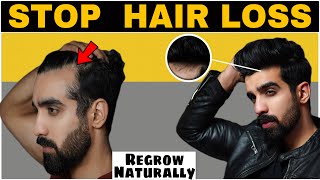 7 Ways to STOP HAIR FALL *NATURALLY* REGROW Hair| Hair fall| Hair thinning| Receding hairline