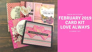 SSS February Card Kit Love Always | 5 Cards 1 Kit
