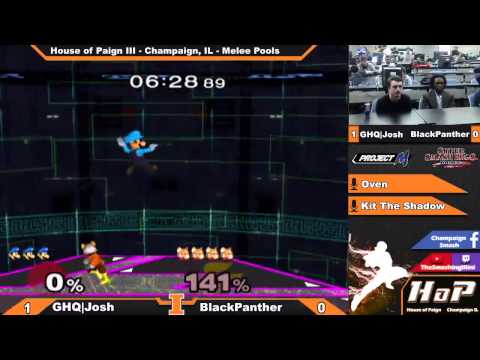 [House of Paign III] GHQ|Josh (Luigi) vs. BlackPanther (Fox) Melee Pools