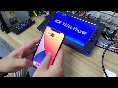 How do iphone connect to headrest DVD player via HDMI