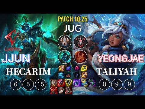 GRF jjun Hecarim vs YeongJae Taliyah Jungle - KR Patch 10.25