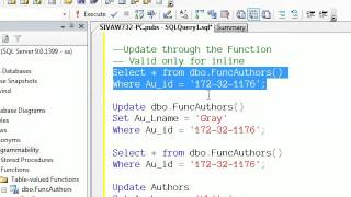 Using the In-Line Table-Valued Function