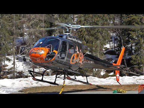 Eurocopter AS350B3e Ecureuil 'Lilymarie' CMBH take off and landing at Chamonix _ Airbus Helicopters