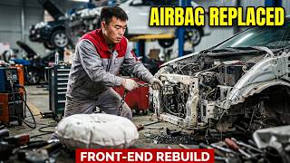 Restoring a Severely Crashed Car: Front-End Rebuild & Airbag Replacement