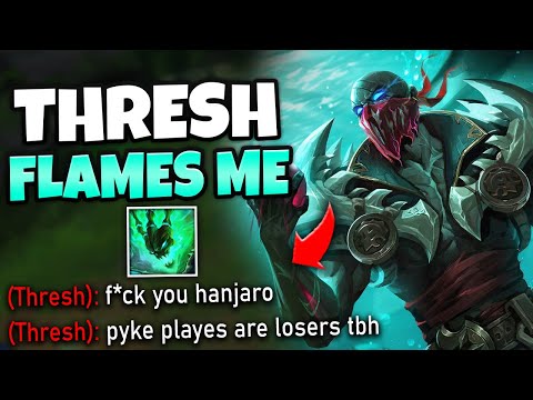 ENEMY THRESH TRASH TALKS ME IN ALL CHAT FOR PLAYING PYKE! (I GOT CALLED OUT) - League of Legends