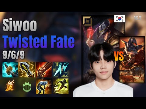Siwoo Top Twisted Fate vs Rumble lol KR solo rank Full Game 16.2 | 시우 트위스티드 페이트 vs 럼블