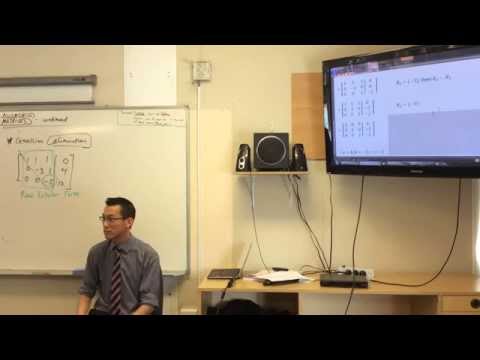 Solving Augmented Matrices (3 of 4: Gaussian Elimination)