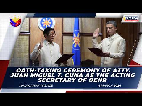 Oath-taking Ceremony of DENR Acting Sec. Juan Miguel Cuna