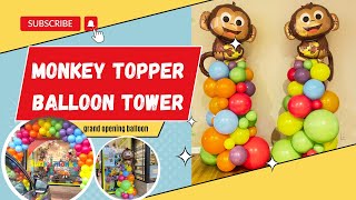 DIY Balloons, How to Monkey Balloon tower, Party Decor, Balloon Decor Idea, Party Balloon NY