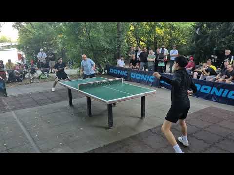 R.16 Berliner masters ,Street table tennis tournament #TopSpin #BackHand #Loop #BattleGround #Spin 