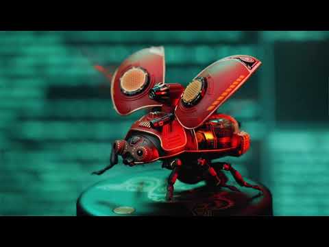 Mô hình steampunk ROKR 3D DIY Bọ cánh cứng màu đỏ MI02
