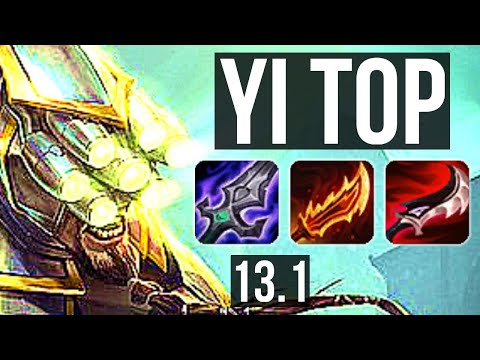 YI vs AKSHAN (TOP) | Rank 4 Yi, 8 solo kills, Legendary, 1.5M mastery | KR Grandmaster | 13.1