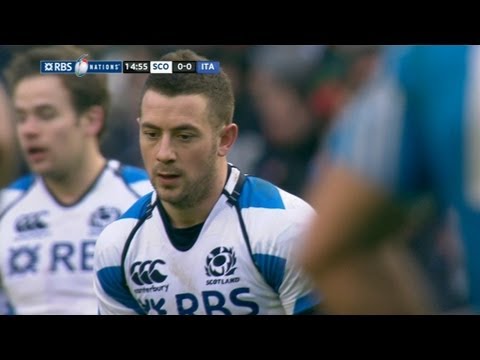 Greig Laidlaw Penalty opens the scoring, Scotland v Italy 09 Feb 2013