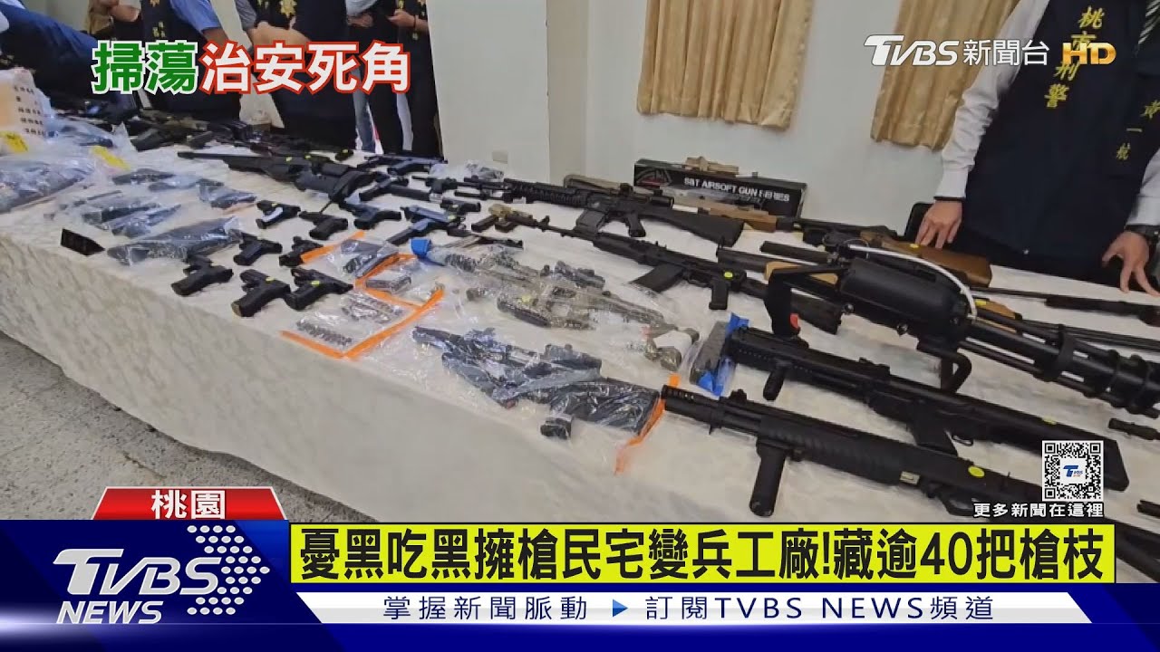 民宅成私人兵工廠「藏逾40槍枝」!桃園警雷霆除暴成果曝