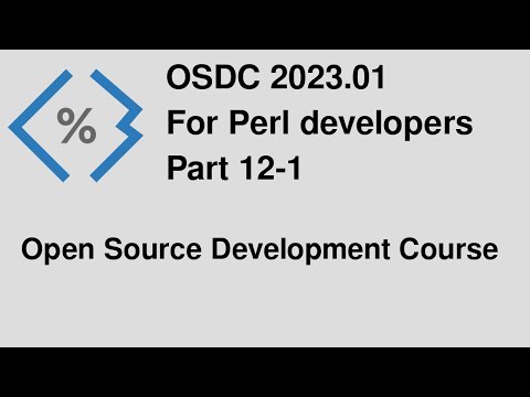 Open Source Development Course for Perl programmers - part 12-1
